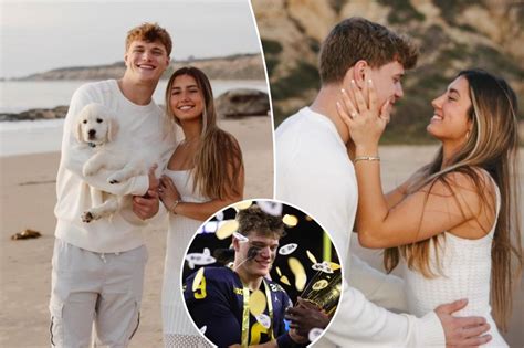 jj mccarthy engagement photos|Michigans J.J. McCarthy, Girlfriend Katya Announce。